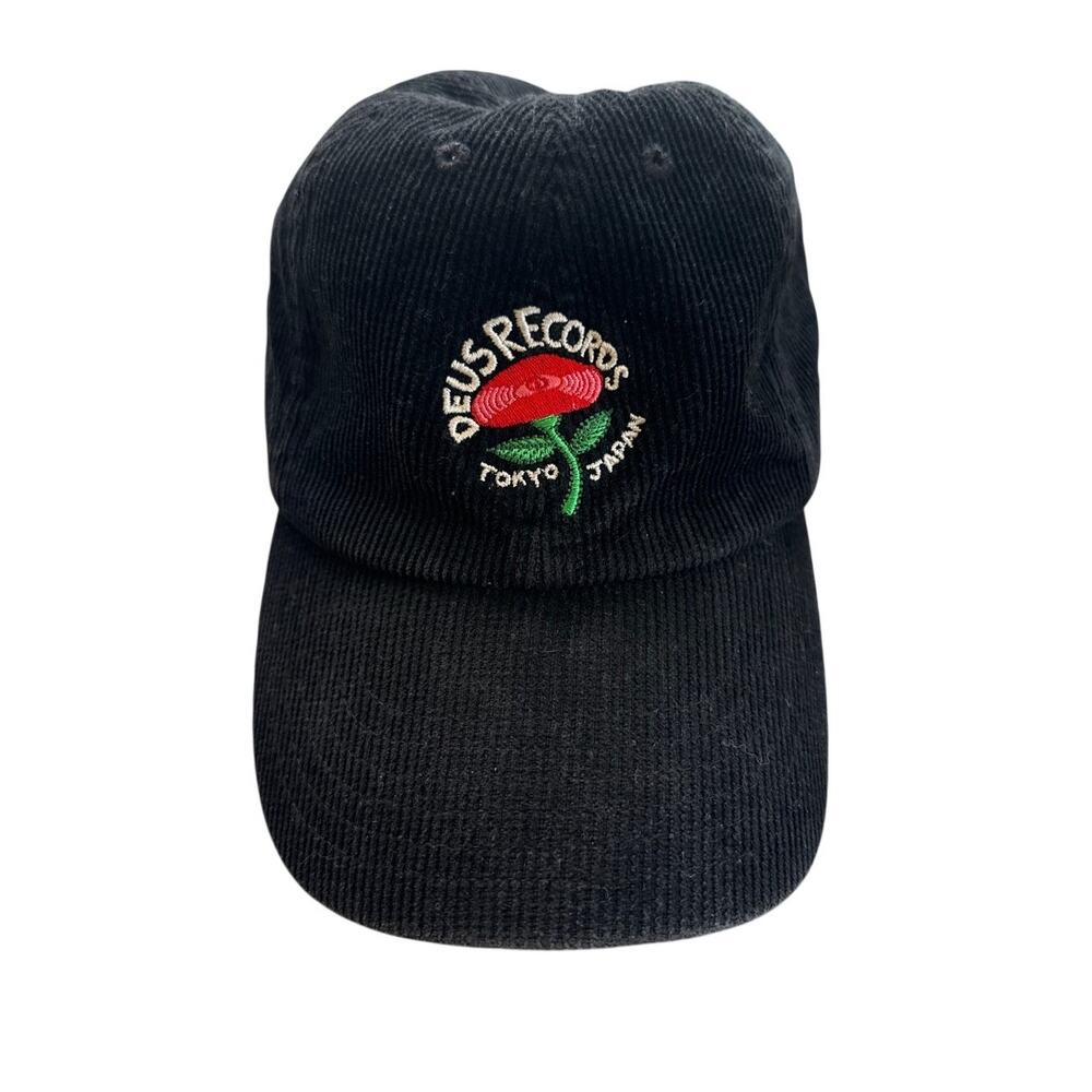 Deus Ex Machina Corduroy Red Flower Tokyo Graphic Hat Strapback